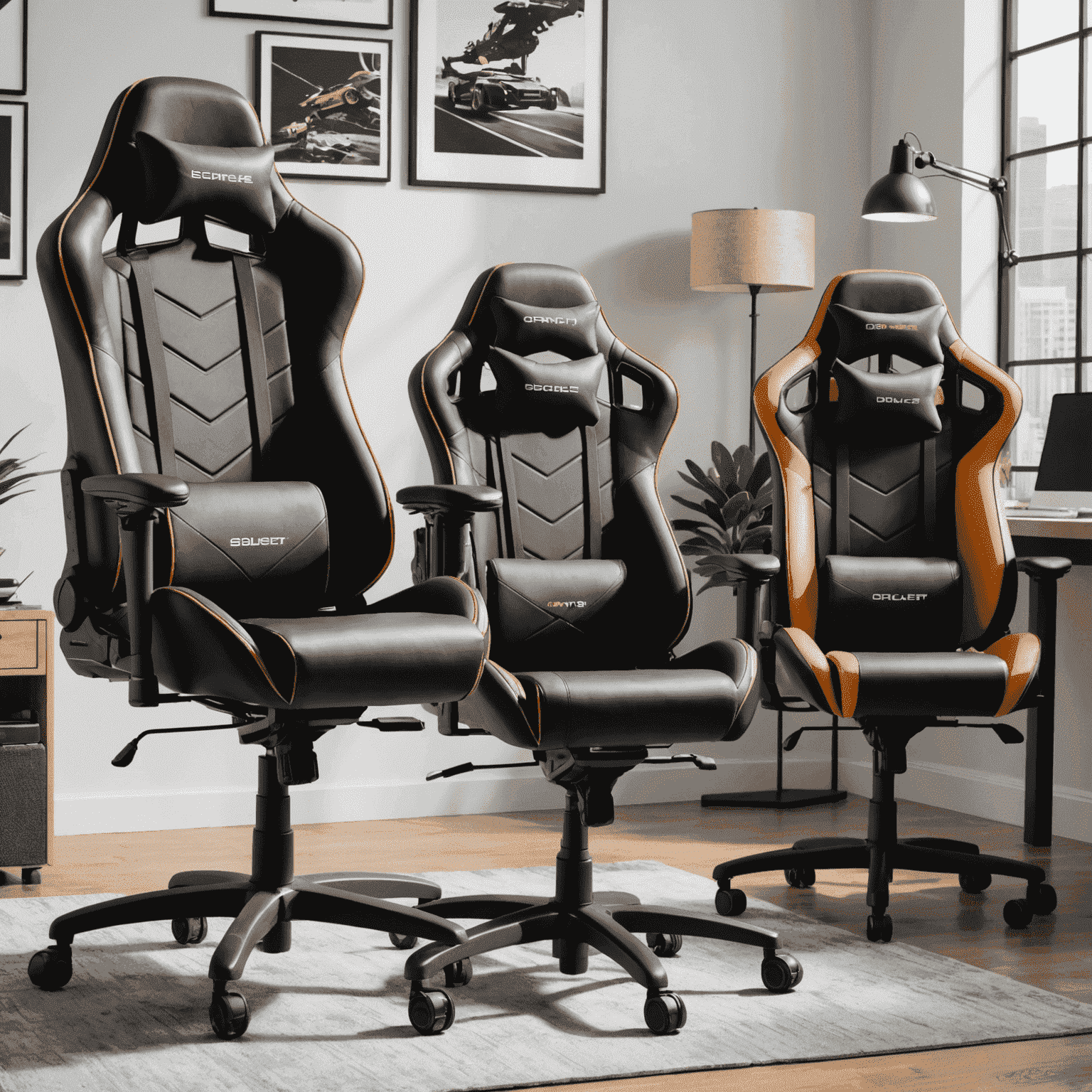 A side-by-side comparison of an early gaming chair and a standard office chair, highlighting the differences in design